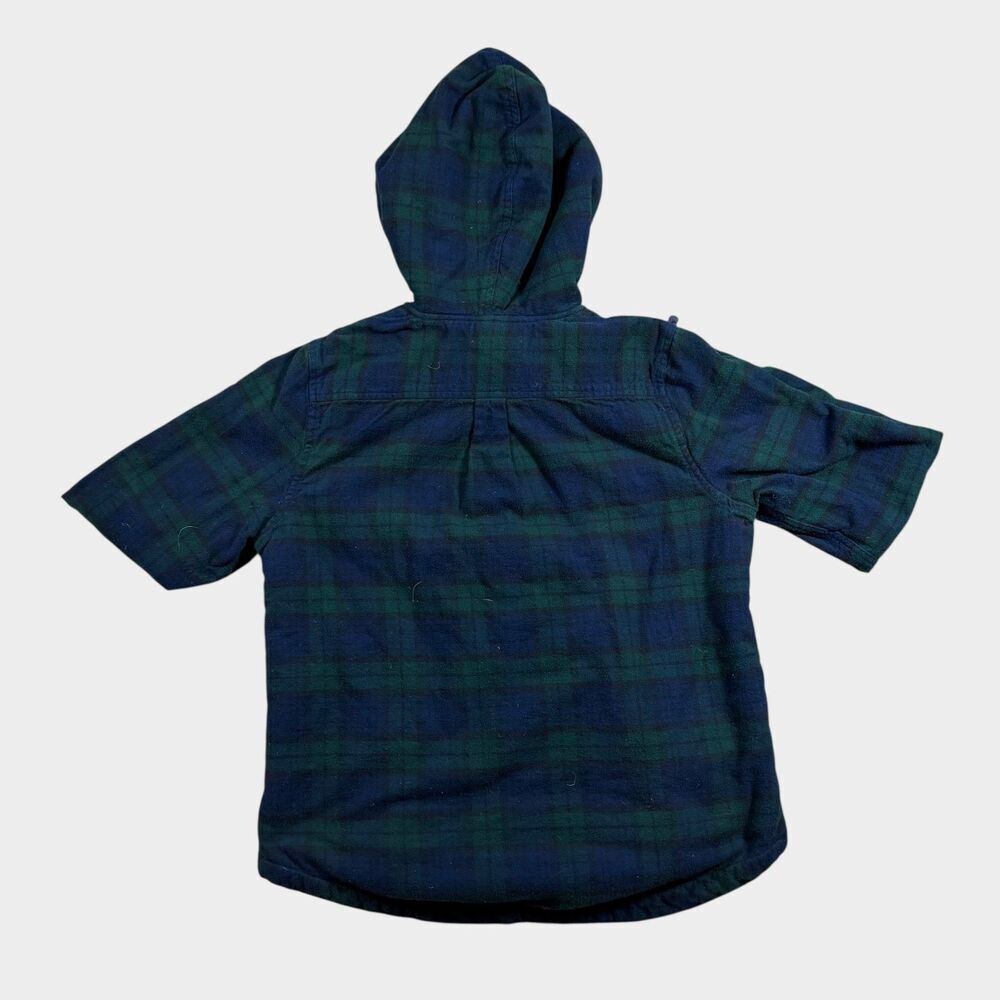 L.L. Bean Sherpa Lined Plaid Hoodie Jacket Men’s S Small Green Watch Flannel Zip - Picture 2 of 10